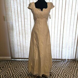 Vintage 80s Guy Laroche Paris Silk Wedding Dress 6